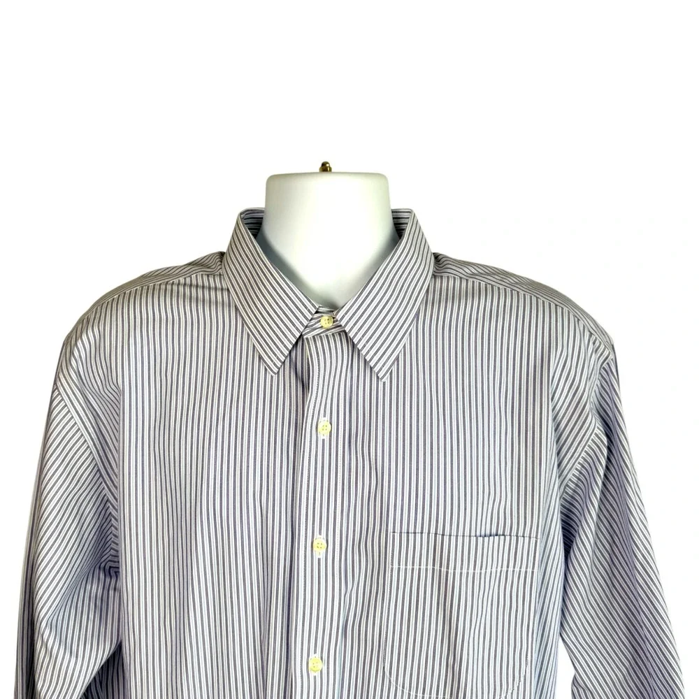 Vintage Brooks Brothers Regent Striped Supima Cotton Oxford‎ Shirt Size 18-34